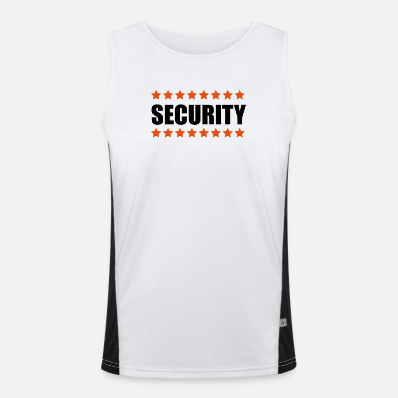Security - Men's Functional Contrast Tank Top - white/black