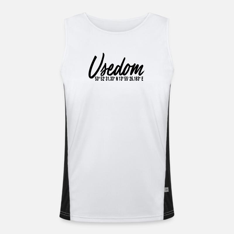 Chemise de l’île d’Usedom Débardeur respirant contrasté Homme 