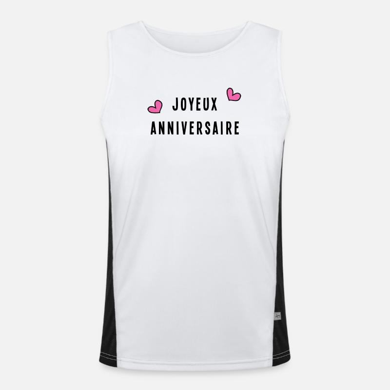 JOYEUX ANNIVERSAIRE Débardeur respirant contrasté Homme 