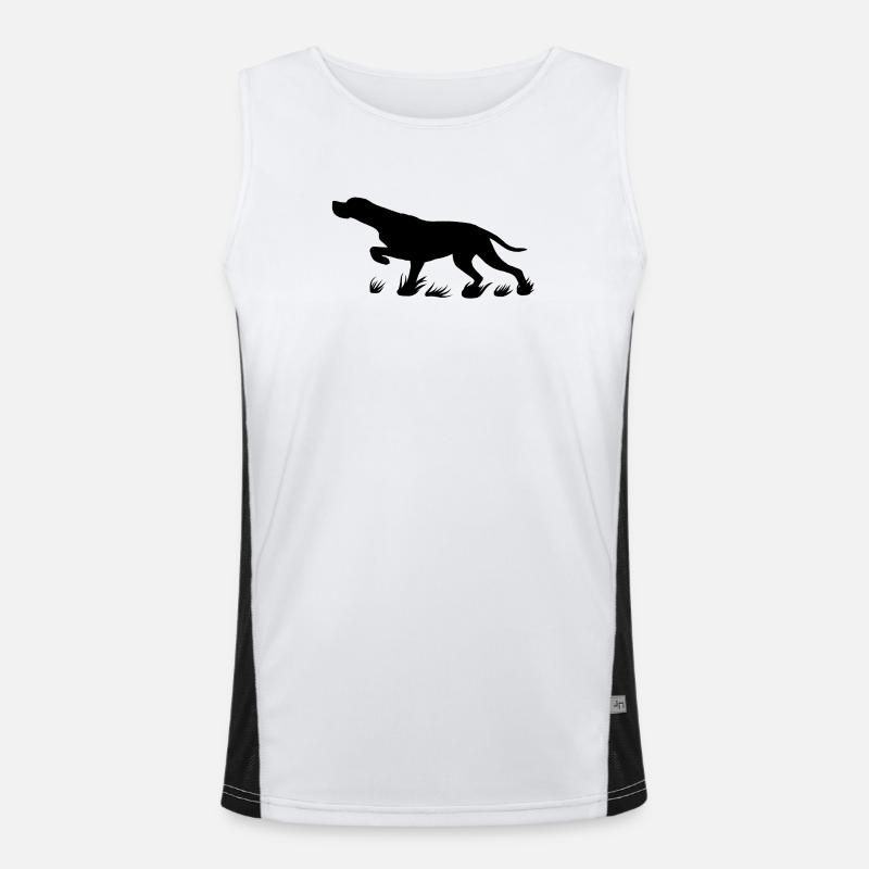 black pointer protruding Men's Functional Contrast Tank Top 