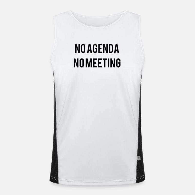 No Agenda No Meeting Men's Functional Contrast Tank Top 