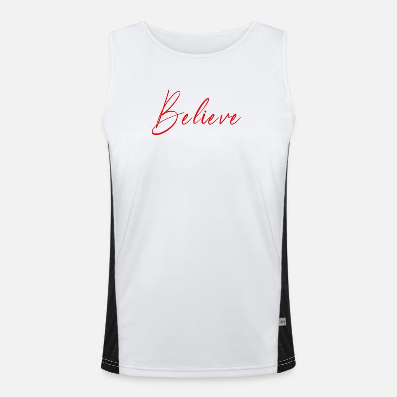 NEU -- Glaube - Alles ist möglich! Funktionelles Kontrast-Tank Top für Männer 