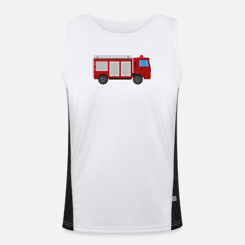 Fire truck Men's Functional Contrast Tank Top 