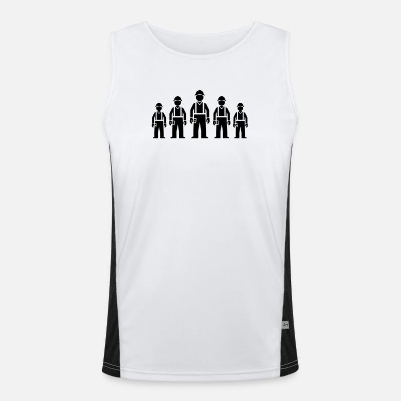 Bauarbeiter Team Funktionelles Kontrast-Tank Top für Männer 