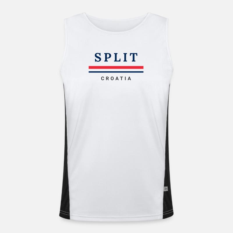 Split City Croatia Men's Functional Contrast Tank Top 