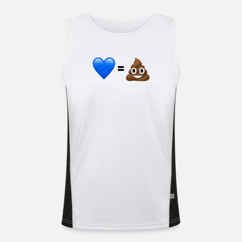 AfD is shit - 💙 = 💩 (Bright Design) Men's Functional Contrast Tank Top 