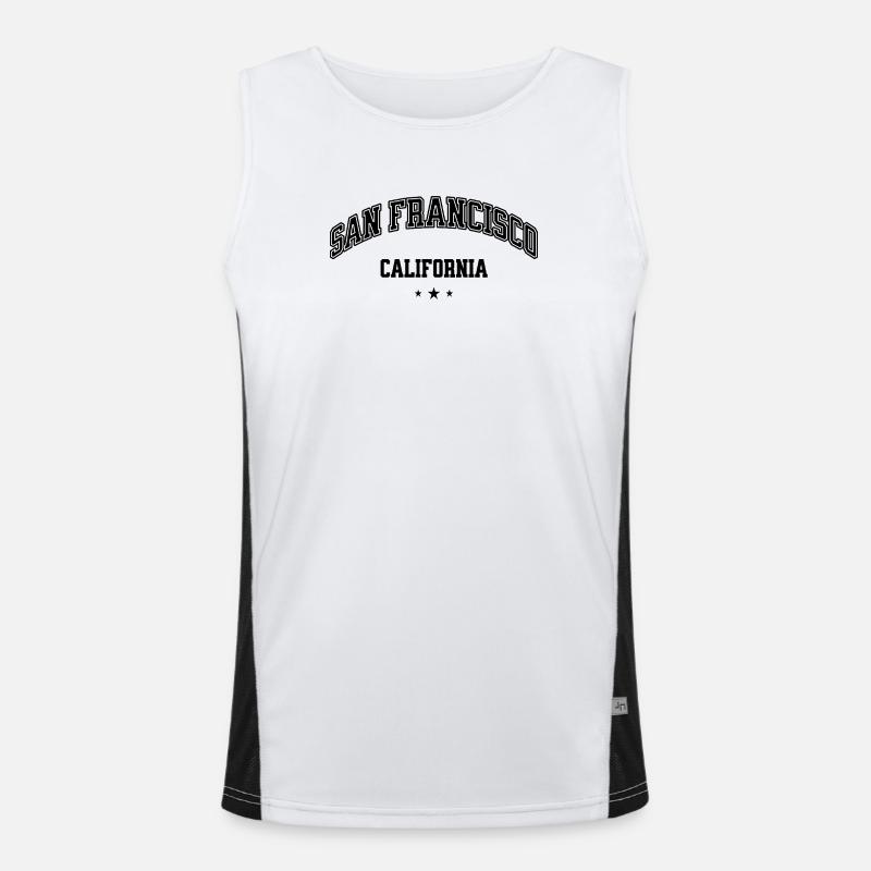 San Francisco Arch Text Tee Funktionelles Kontrast-Tank Top für Männer 