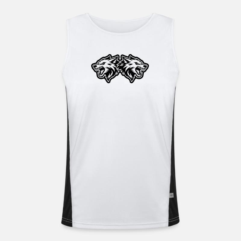 Wolf Rudel Funktionelles Kontrast-Tank Top für Männer 