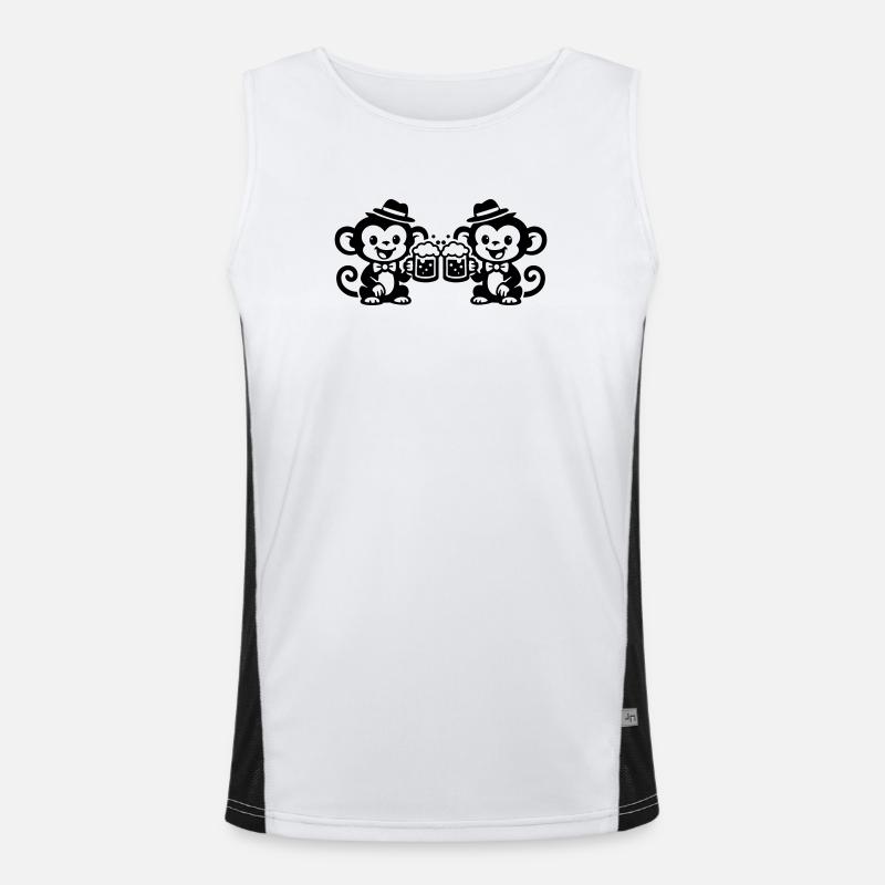 Monkey Beer Team Men's Functional Contrast Tank Top 