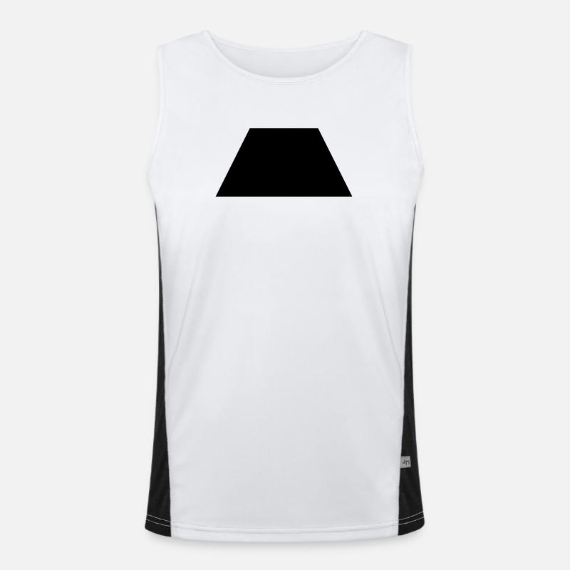 schwarzes Trapez Funktionelles Kontrast-Tank Top für Männer 