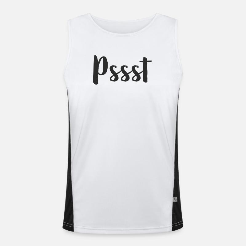 Pssst - Ruhe bitte Funktionelles Kontrast-Tank Top für Männer 