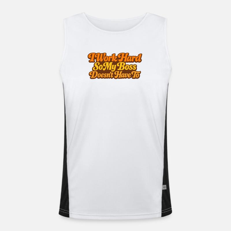 Keep Calm Work Hard and Stop the MIMIMI Geschenk Funktionelles Kontrast-Tank Top für Männer 