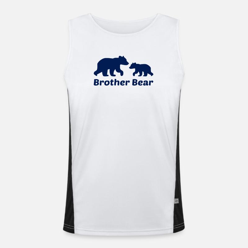 Bruder Bär Geschenk Funktionelles Kontrast-Tank Top für Männer 