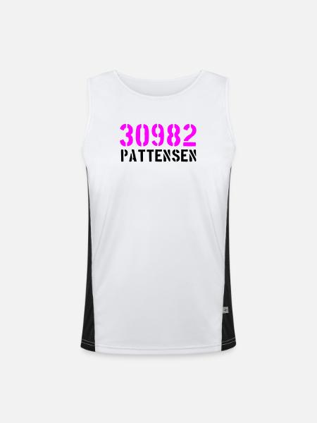 30982_Pattensen - Men's Functional Contrast Tank Top  - white/black