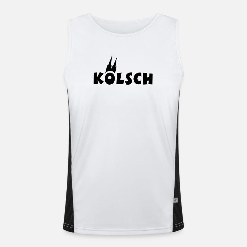 Köln Kölsch Kölner Dom Funktionelles Kontrast-Tank Top für Männer 