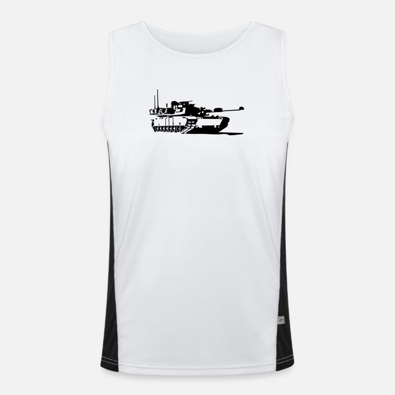 Panzer M1 Abrams Funktionelles Kontrast-Tank Top für Männer 