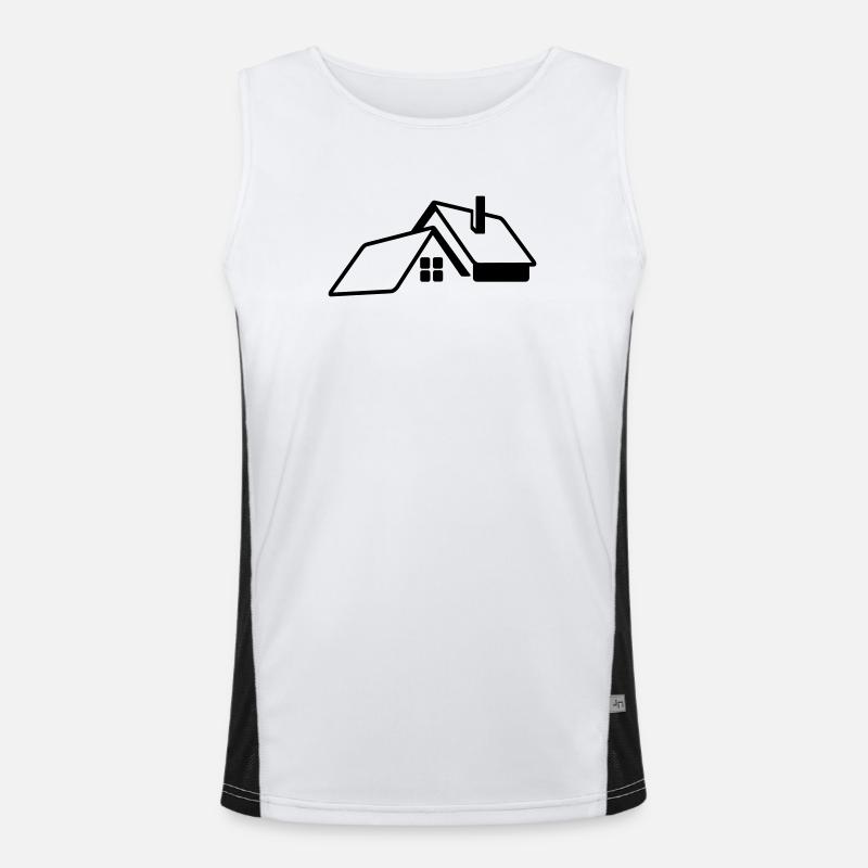 House transparent logo Men's Functional Contrast Tank Top 