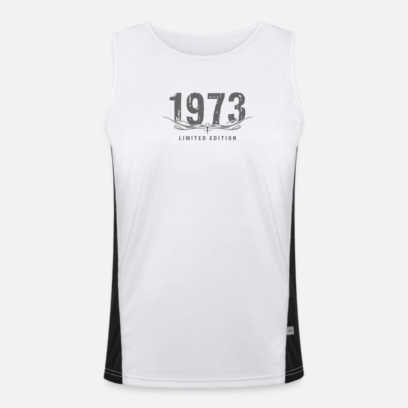 1973 ÉDITION LIMITÉE décorée | Graphique vectoriel Débardeur respirant contrasté Homme 