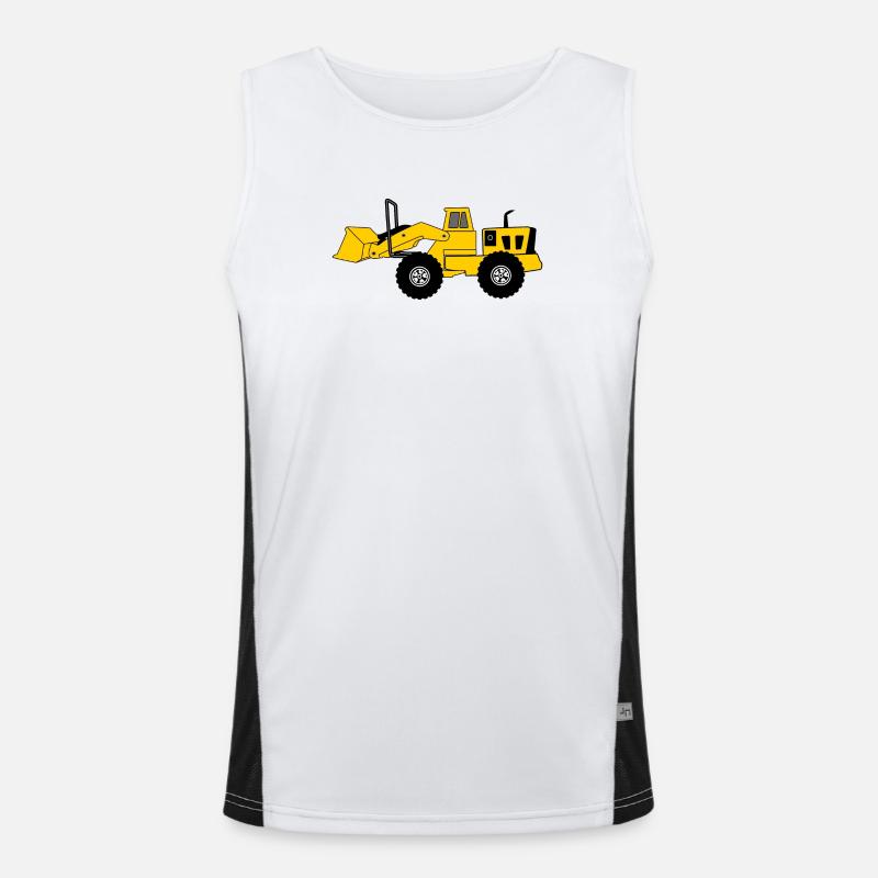 Yellow Bulldozer Men's Functional Contrast Tank Top 