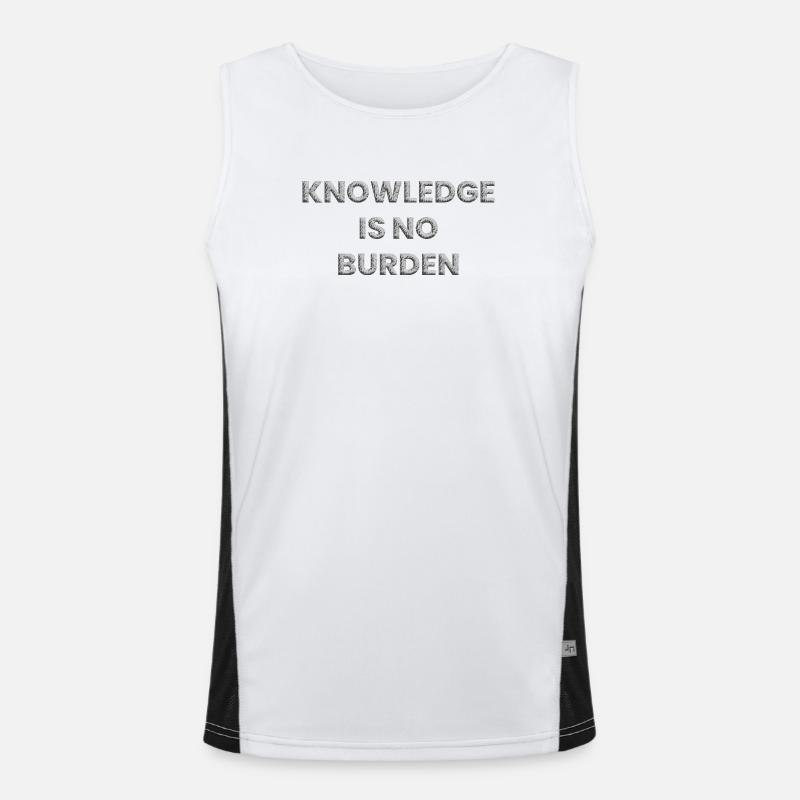 Knowledge is no burden - Men's Functional Contrast Tank Top  - white/black