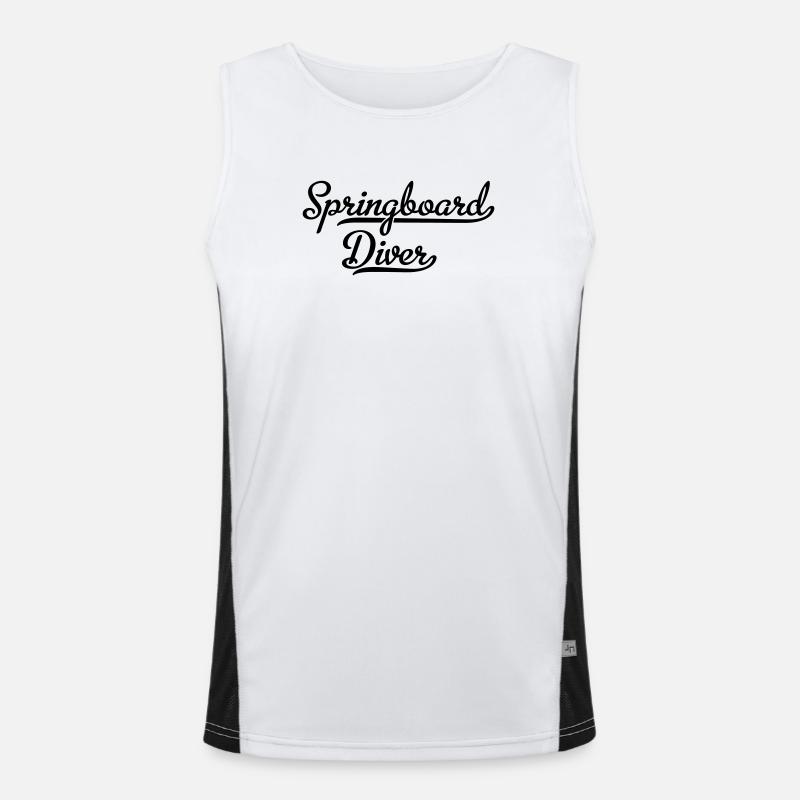 Diver - Men's Functional Contrast Tank Top - white/black