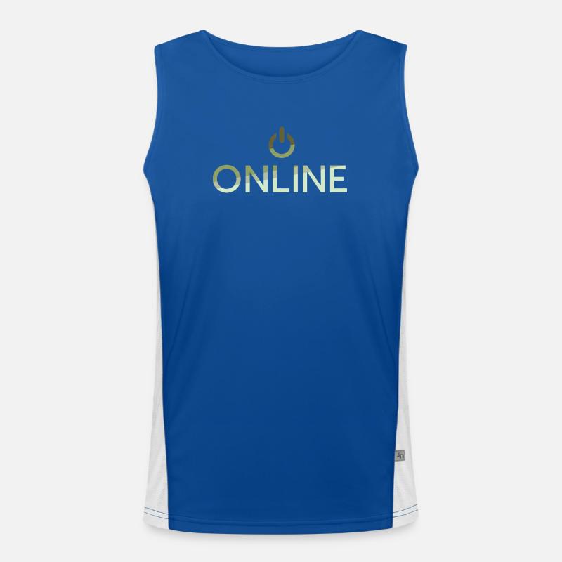 online lettering - On Button active Men's Functional Contrast Tank Top 