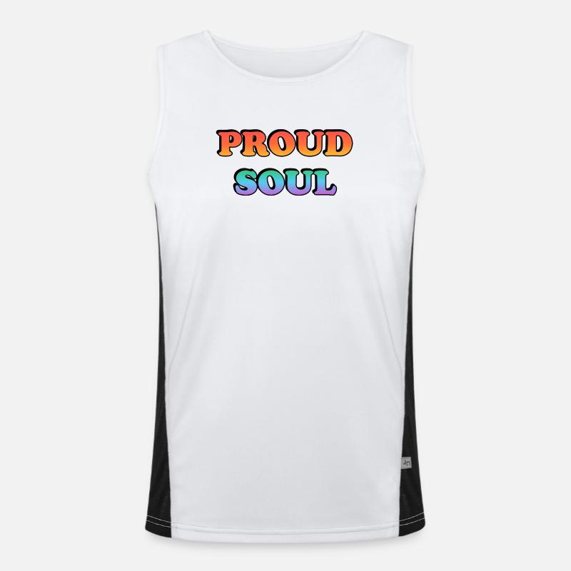 Typographie dégradée Proud Soul Débardeur respirant contrasté Homme 