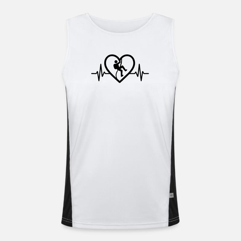 Klettern Herz Funktionelles Kontrast-Tank Top für Männer 