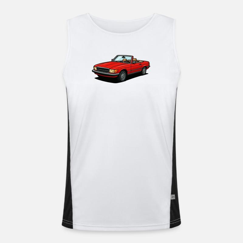 Red convertible open roof Men's Functional Contrast Tank Top 