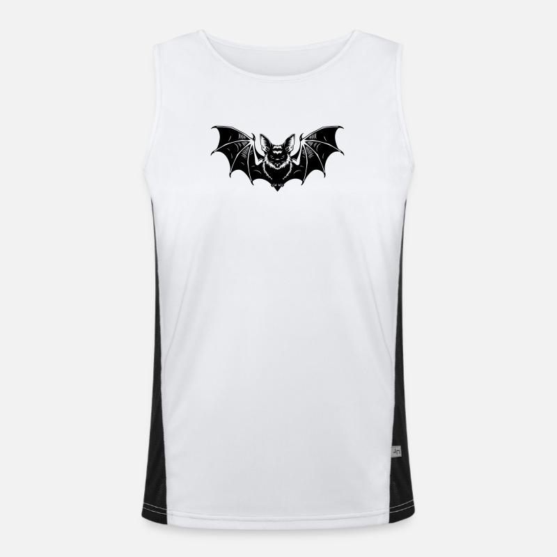 Fledermaus Gothic Illustration Funktionelles Kontrast-Tank Top für Männer 