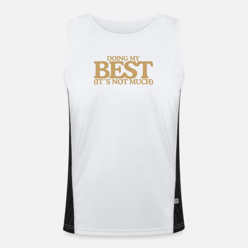 Doing my best Lustiger Retro Spruch Design Funktionelles Kontrast-Tank Top für Männer 