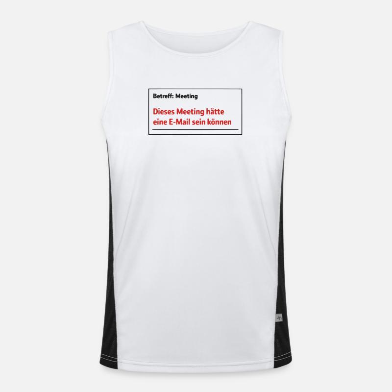 Dieses Meeting hätte eine E-Mail sein können – Lus Funktionelles Kontrast-Tank Top für Männer 