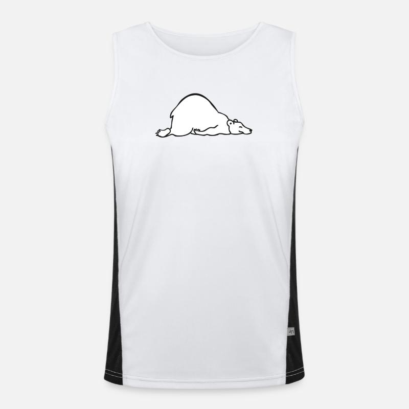 Sleeping bear | Sleeping Bear - Men's Functional Contrast Tank Top  - white/black