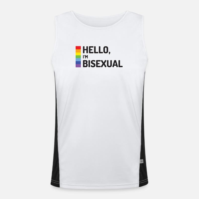 Hello, I'm Bisexual Men's Functional Contrast Tank Top 