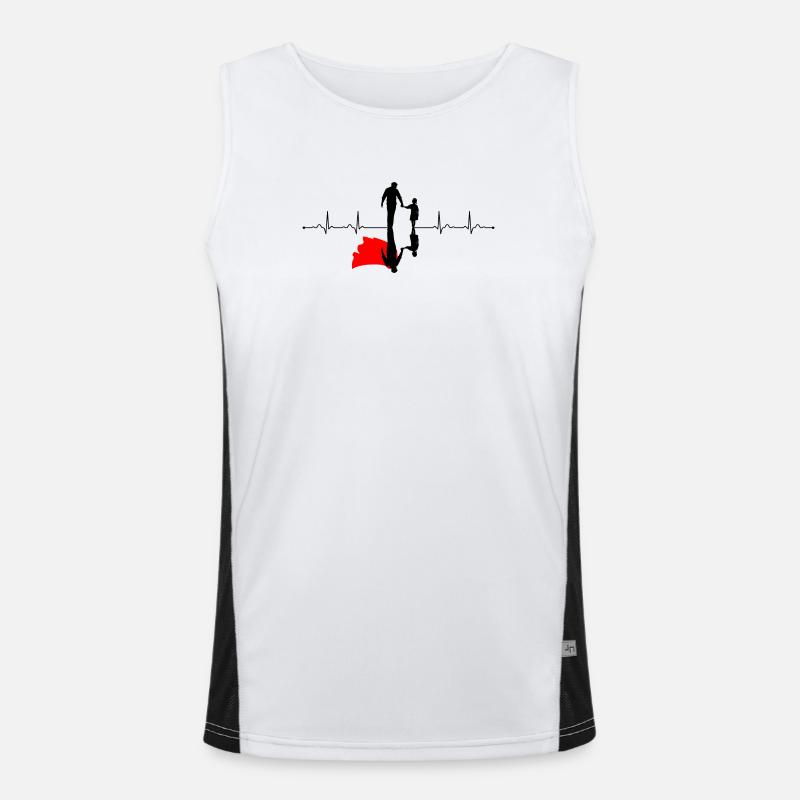 Crimson Shadow Silhouette Men's Functional Contrast Tank Top 