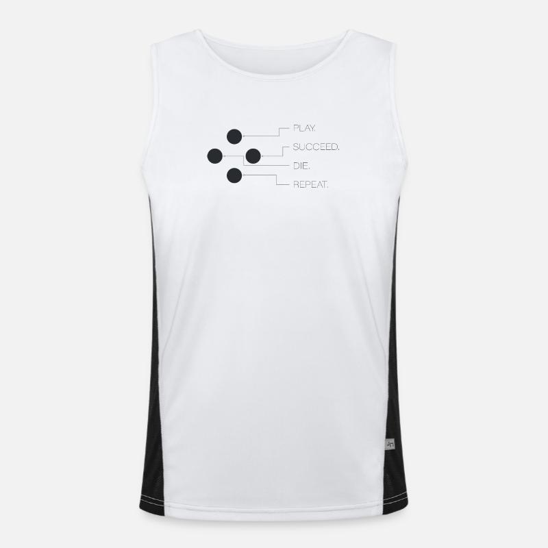 Cadeau de jeu, T-Shirt de jeu, Console de jeu Débardeur respirant contrasté Homme 
