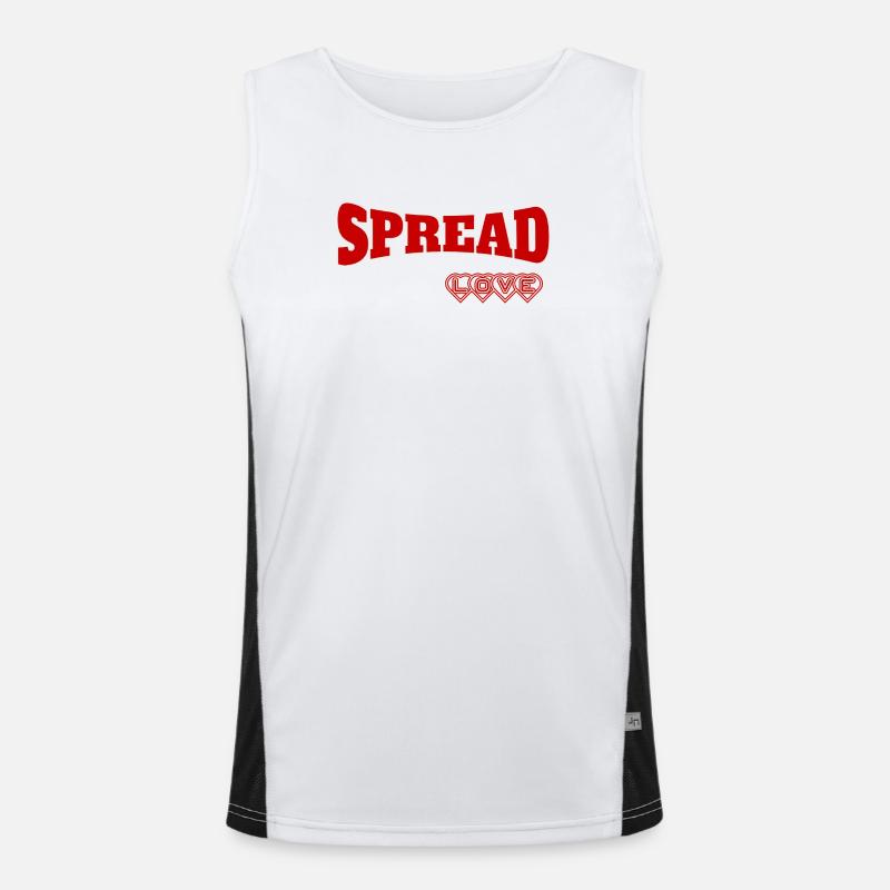 Expressive Spread Love Design Men's Functional Contrast Tank Top 