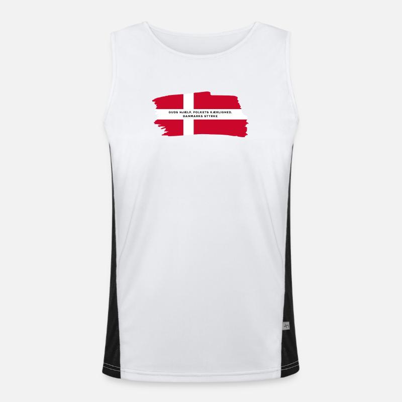 Drapeau danois Débardeur respirant contrasté Homme 