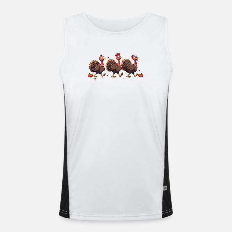 Bébé dinde de Thanksgiving Débardeur respirant contrasté Homme 