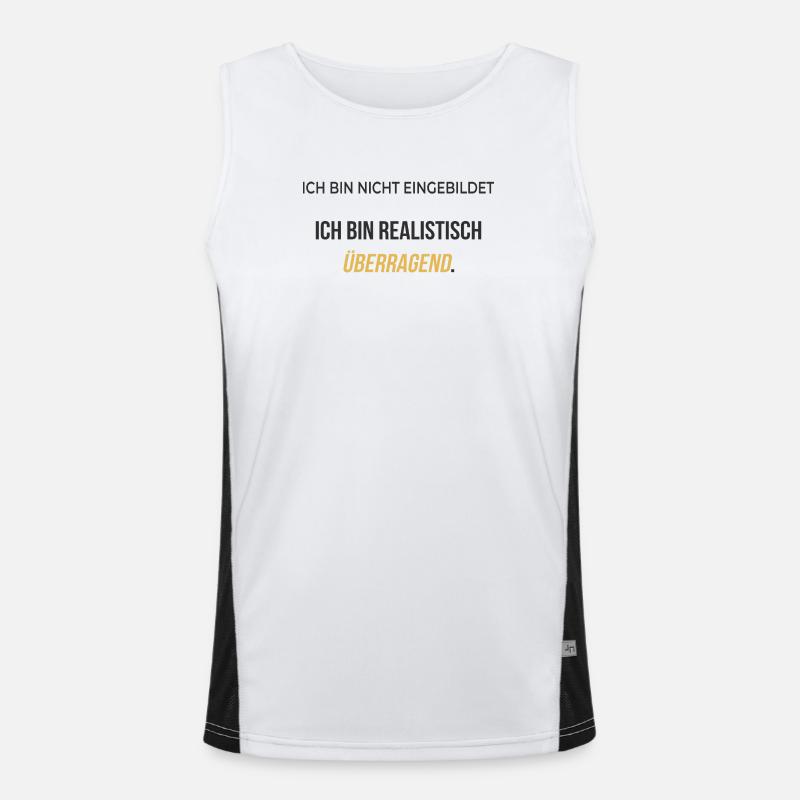 I am realistically outstanding – elegantly honest Men's Functional Contrast Tank Top 