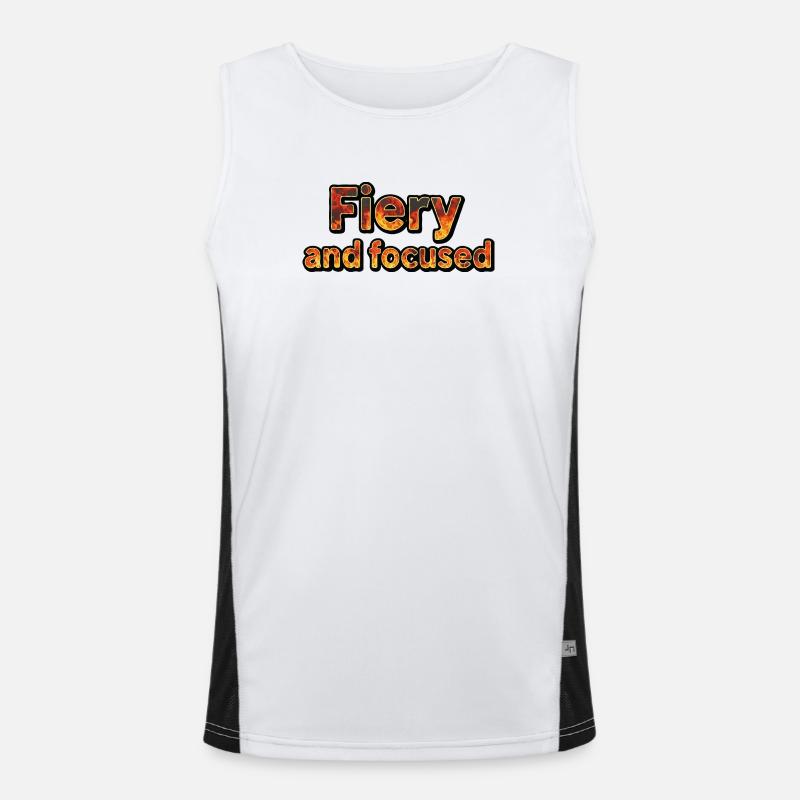Fiery and focused Men's Functional Contrast Tank Top 