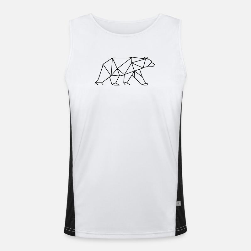 Bär Polygon Funktionelles Kontrast-Tank Top für Männer 