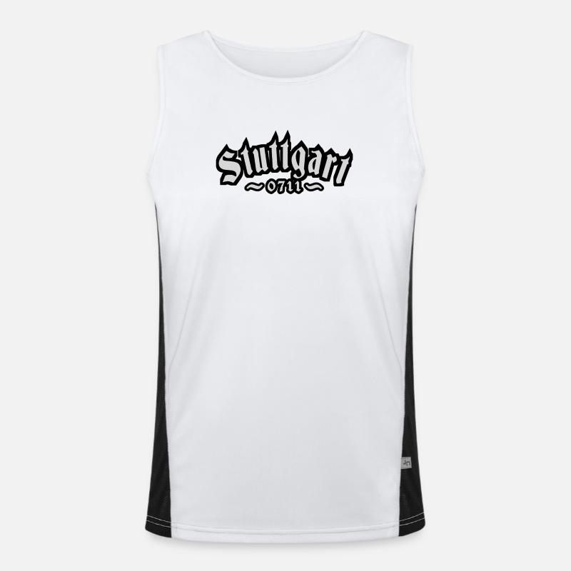 Stuttgart Old 0711 Funktionelles Kontrast-Tank Top für Männer 