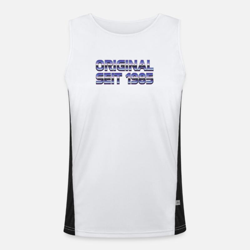 Original Seit 1985 Funktionelles Kontrast-Tank Top für Männer 