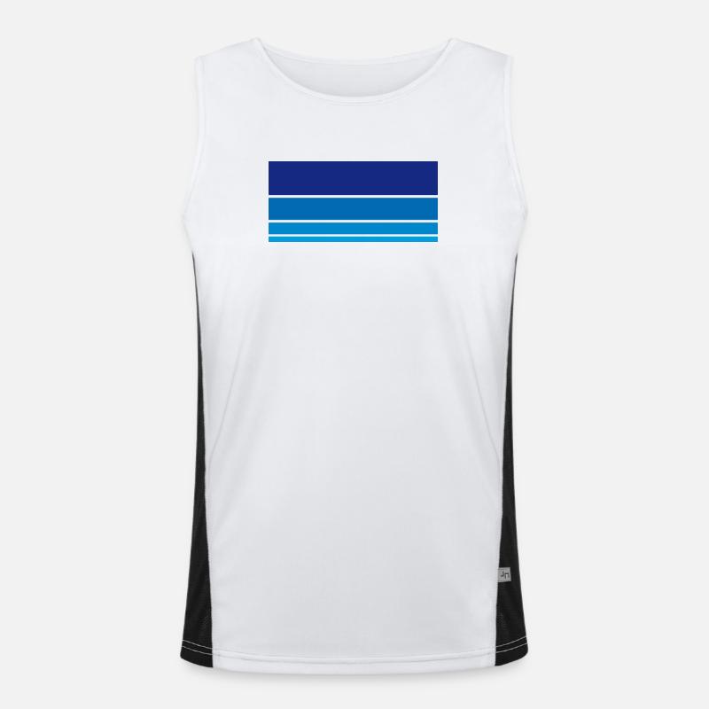 Hintergrund Blau Funktionelles Kontrast-Tank Top für Männer 