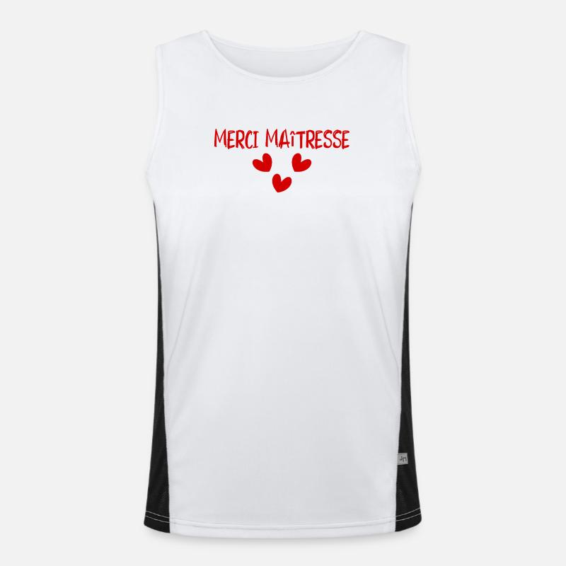 DANKE. LEHRER. MEISTER. DANKE, HERRIN. GESCHENK. Funktionelles Kontrast-Tank Top für Männer 