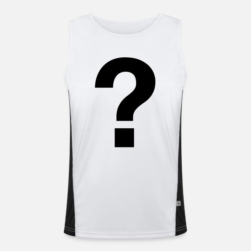? question mark fragezeichen Funktionelles Kontrast-Tank Top für Männer 