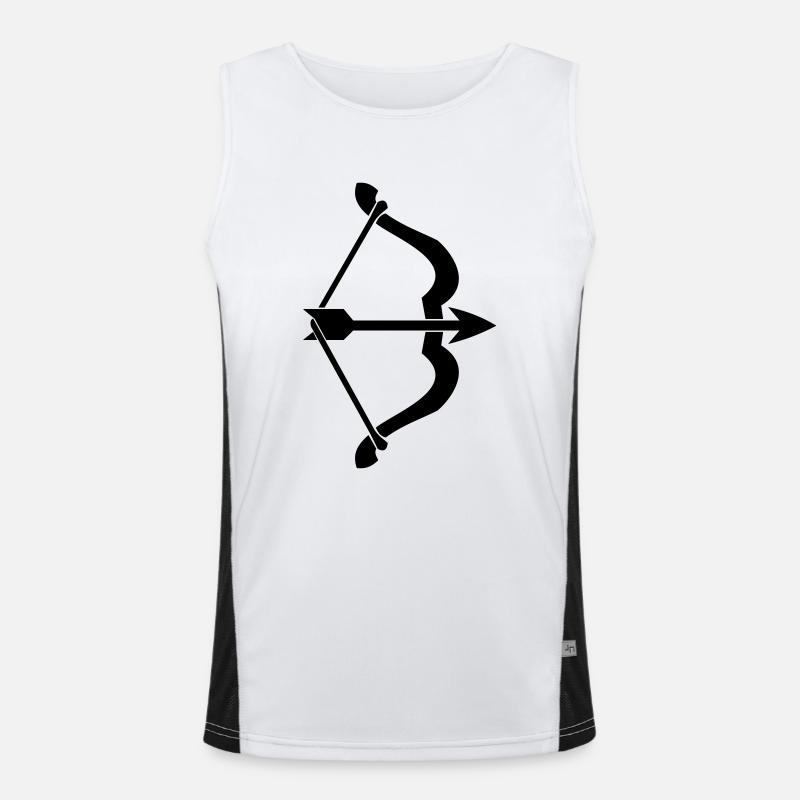 Pfeil und Bogen Funktionelles Kontrast-Tank Top für Männer 
