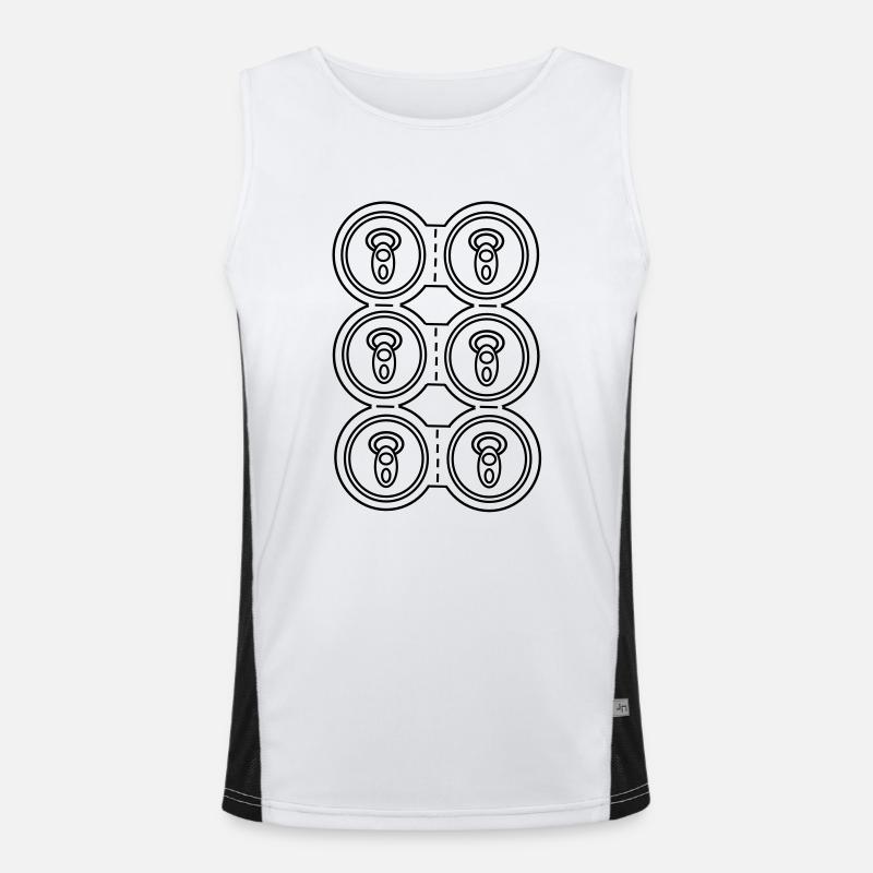 Six-pack Cans / Beer Men's Functional Contrast Tank Top 