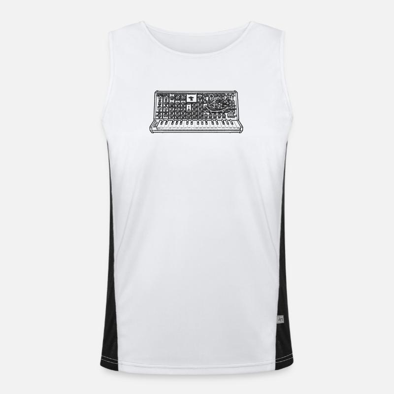 Synth Funktionelles Kontrast-Tank Top für Männer 